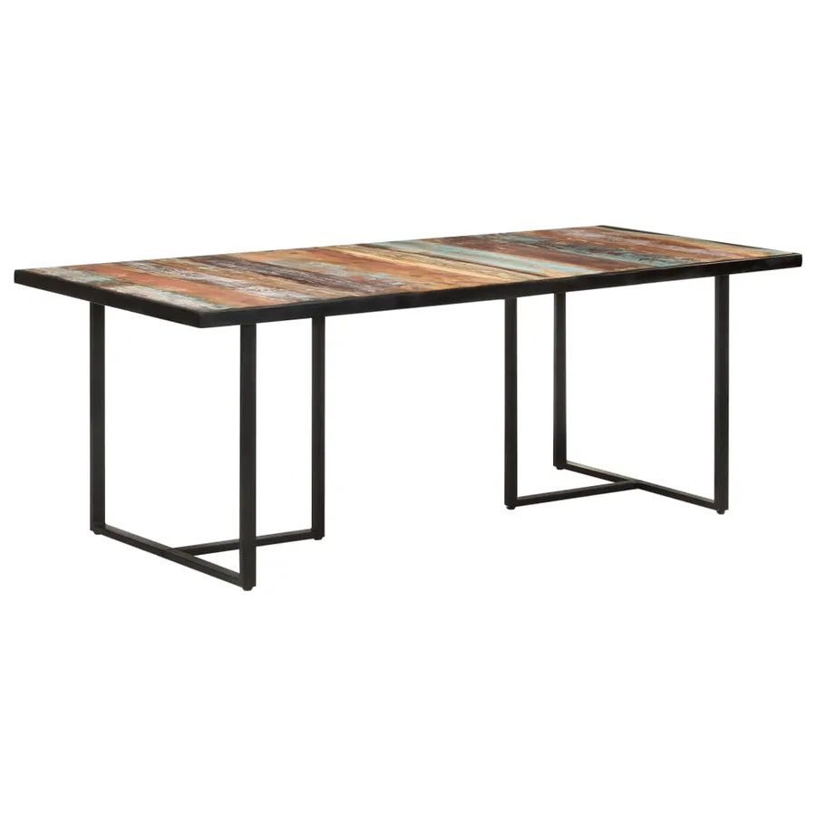 Table de salle à manger 200 cm Bois de récupération massif - 10