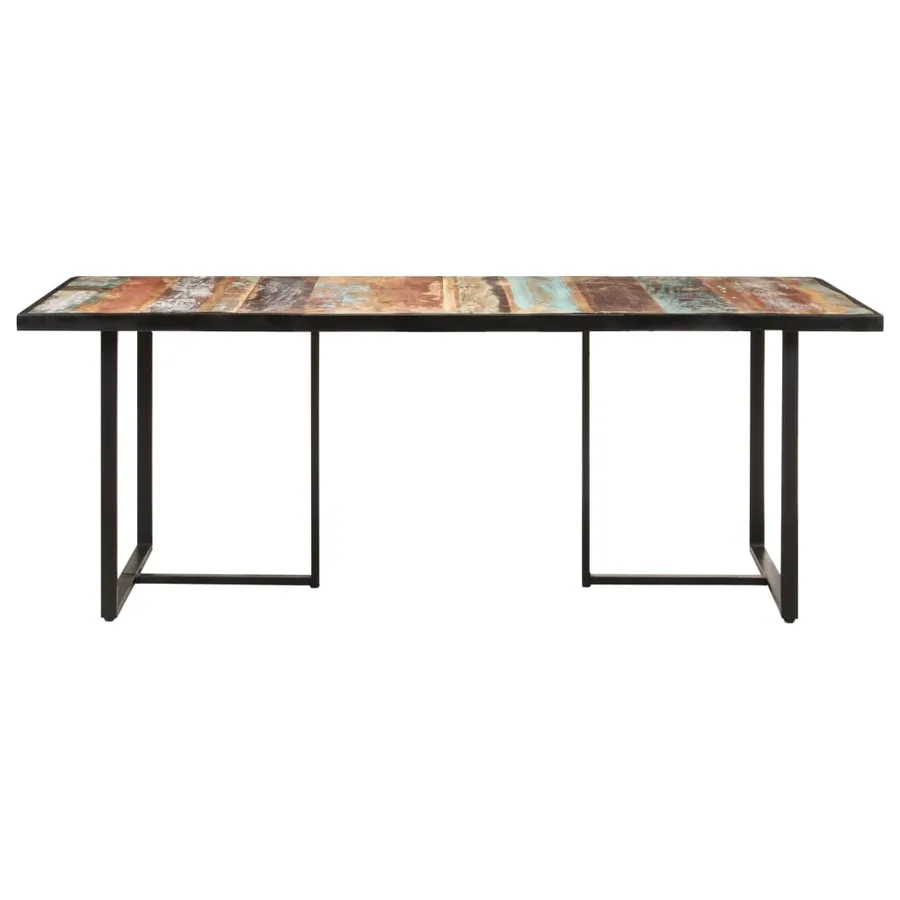Table de salle à manger 200 cm Bois de récupération massif - 2