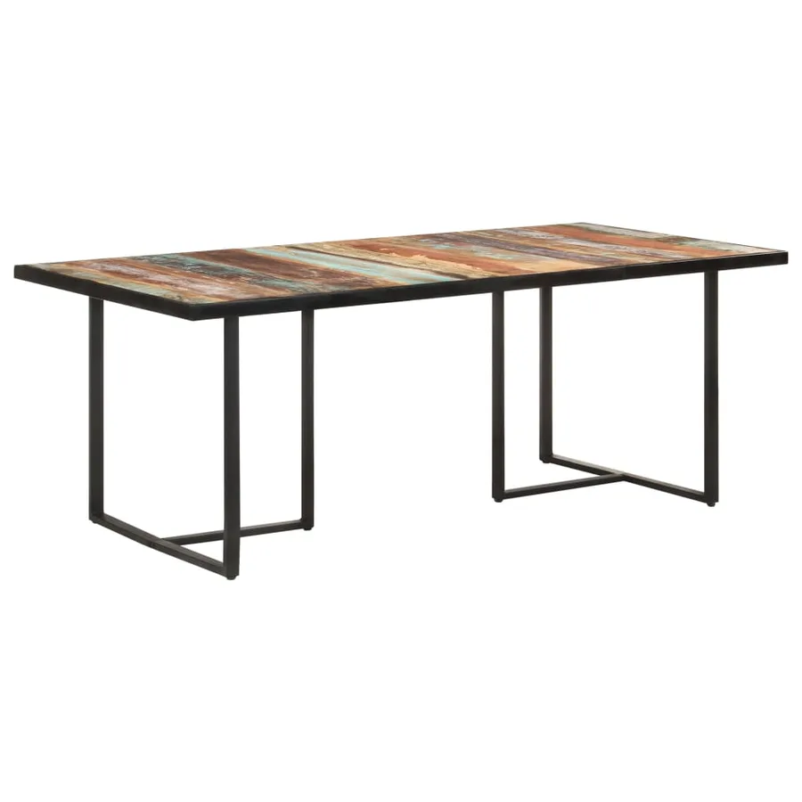 Table de salle à manger 200 cm Bois de récupération massif - 7