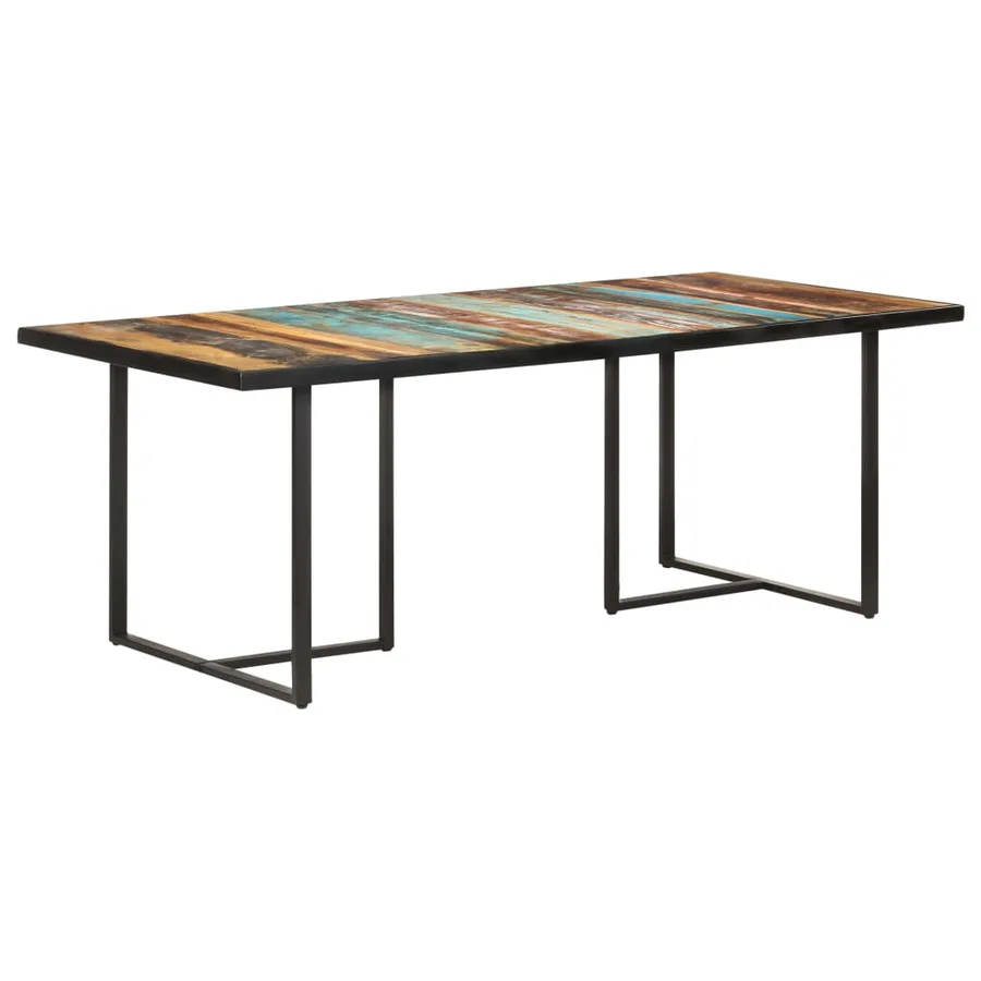 Table de salle à manger 200 cm Bois de récupération massif - 8