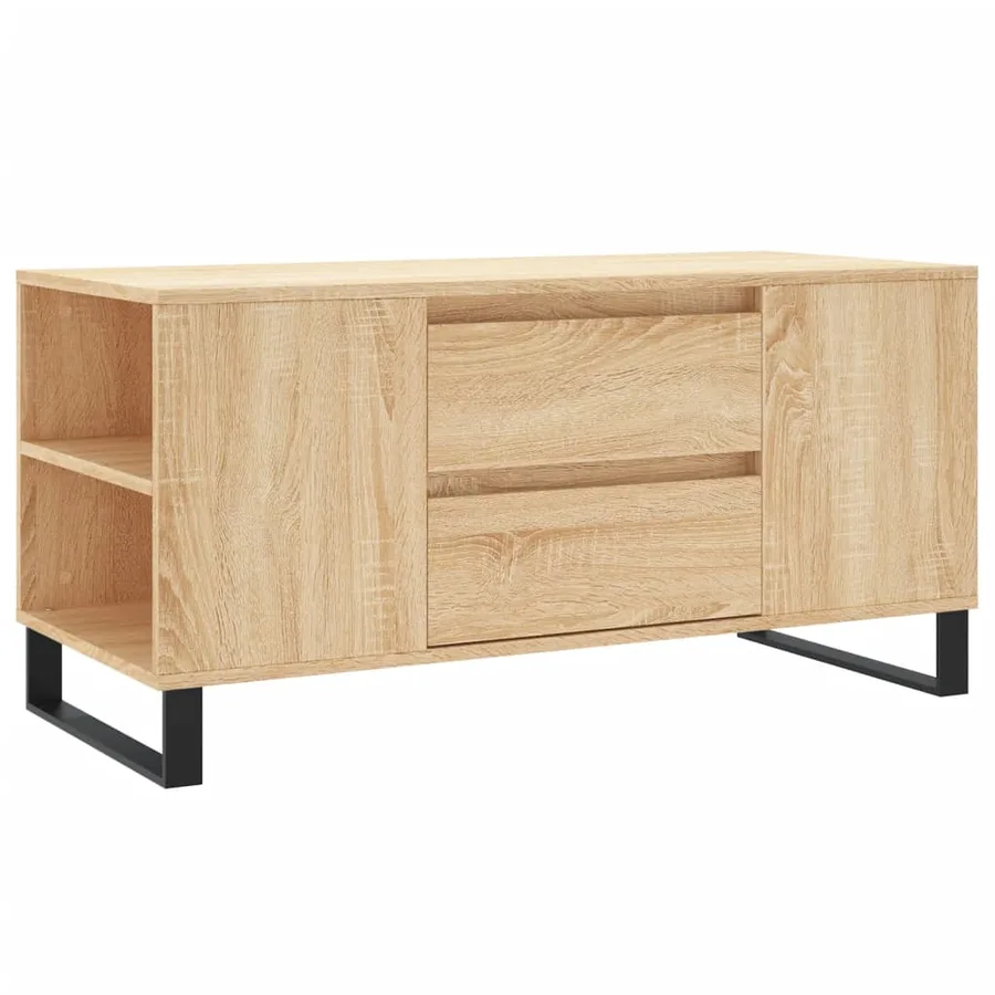 Table basse chêne sonoma 102x44,5x50 cm bois d'ingénierie - 2