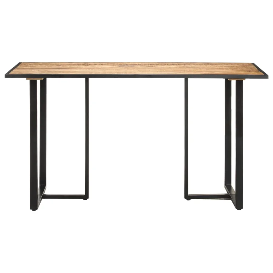 Table de salle à manger 140 cm Bois de manguier brut - 2