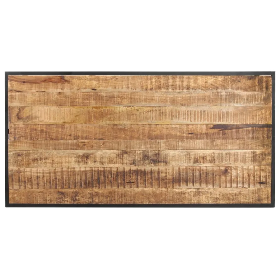 Table de salle à manger 140 cm Bois de manguier brut - 4