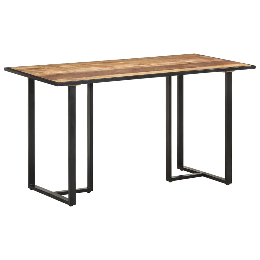 Table de salle à manger 140 cm Bois de manguier brut - 9