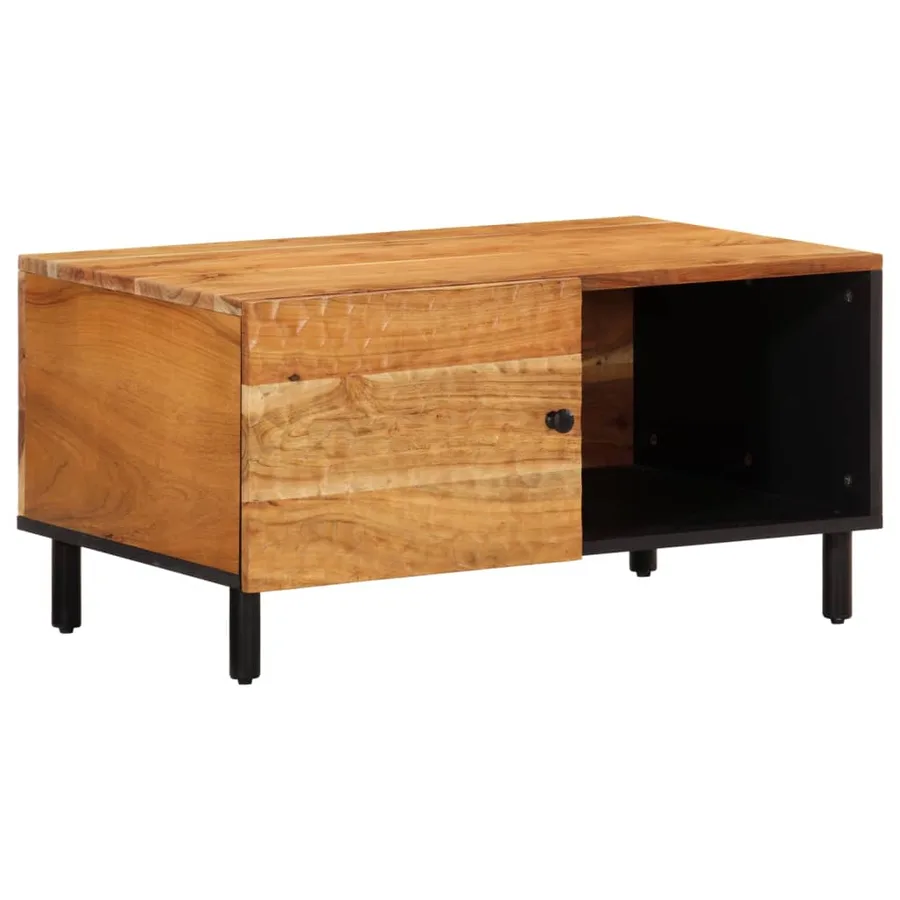 Table basse 80x50x40 cm bois massif d'acacia - 2