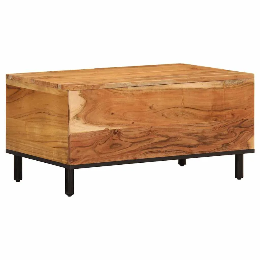 Table basse 80x50x40 cm bois massif d'acacia - 7
