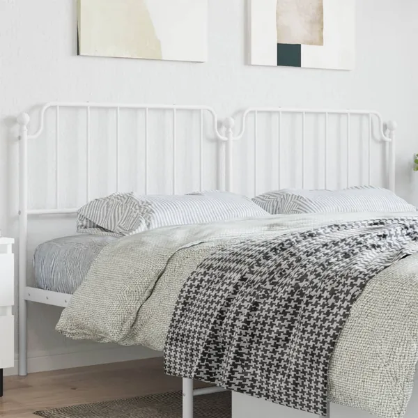 Tête de lit de remplacement métal blanc 200 cm