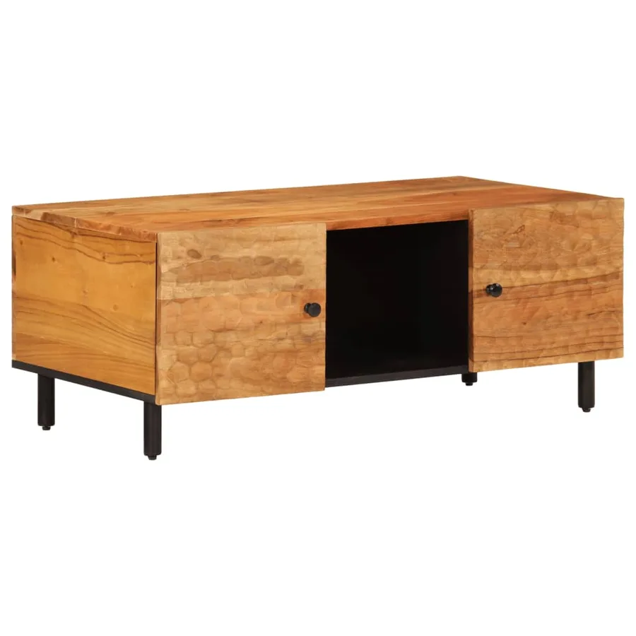 Table basse 100x54x40 cm bois massif d'acacia - 2