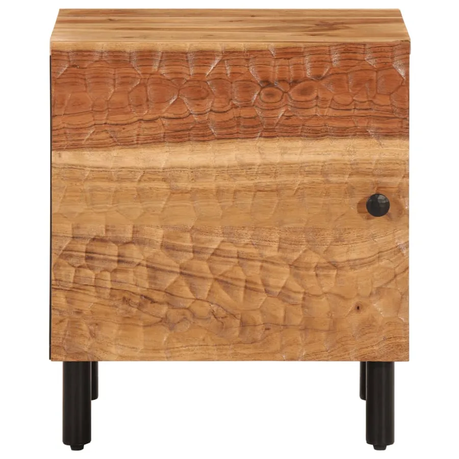 Tables de chevet 2 pcs 40x33x46 cm Bois d'acacia massif - 5