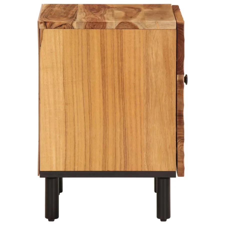 Tables de chevet 2 pcs 40x33x46 cm Bois d'acacia massif - 6
