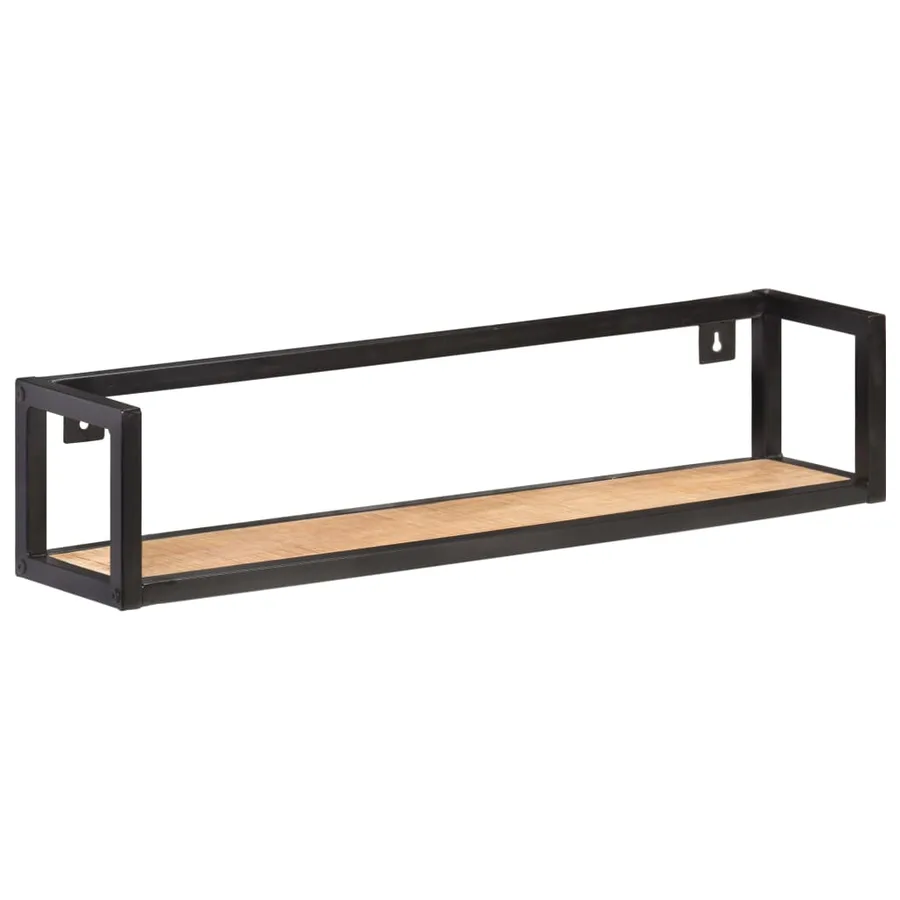 Étagères murales 2 pcs 80 cm Bois de manguier brut - 2