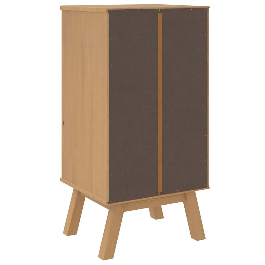Table de chevet OLDEN marron bois de pin solide - 9