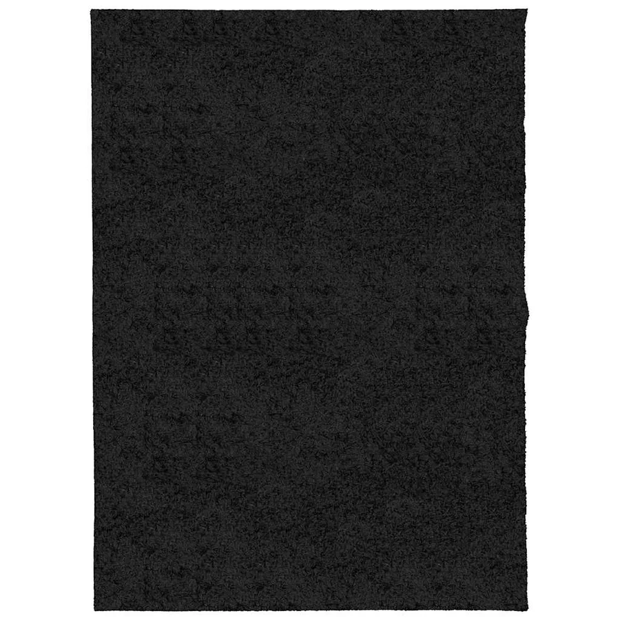 Tapis shaggy PAMPLONA poils longs moderne noir 140x200 cm - 2