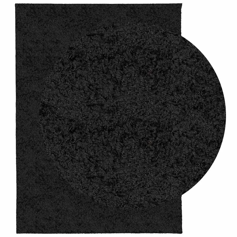 Tapis shaggy PAMPLONA poils longs moderne noir 140x200 cm - 3