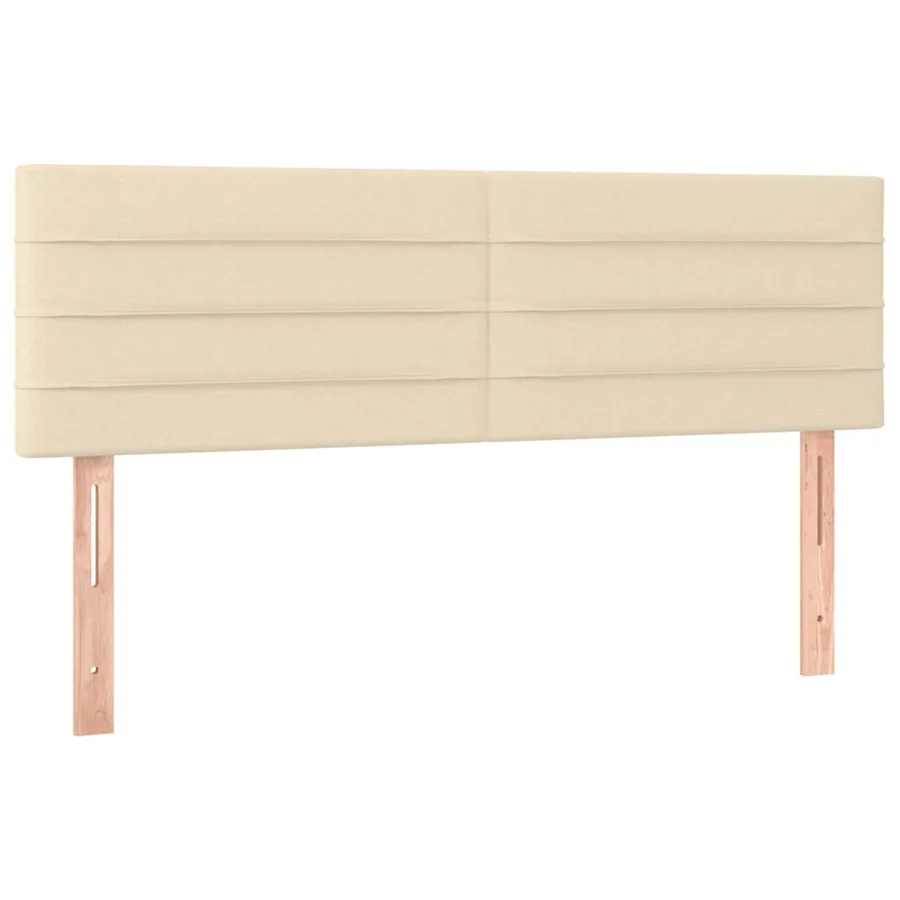 Sommier à lattes de lit avec matelas Crème 140x190 cm Tissu - 6