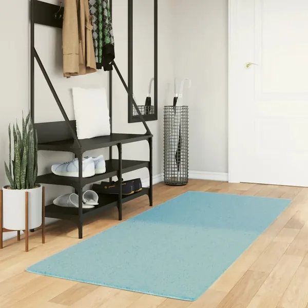 Tapis OVIEDO à poils courts vert 80x200 cm