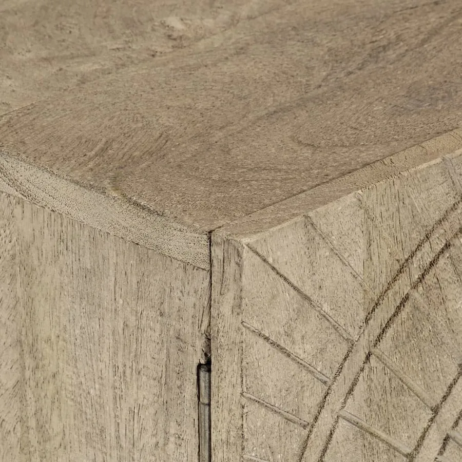 Table de chevet 40x30x50 cm bois massif manguier et fer - 6