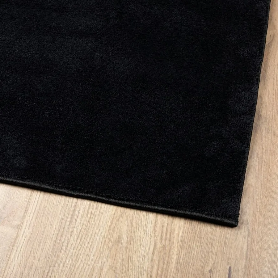Tapis OVIEDO à poils courts noir 200x200 cm - 4