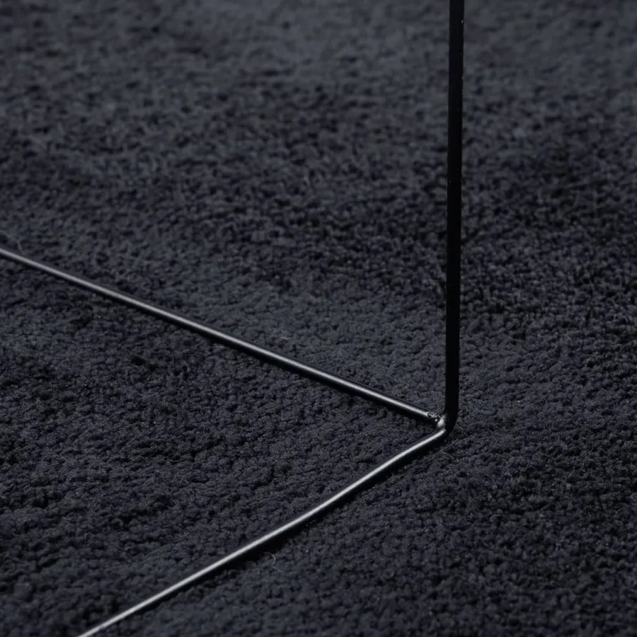 Tapis OVIEDO à poils courts noir 200x200 cm - 8