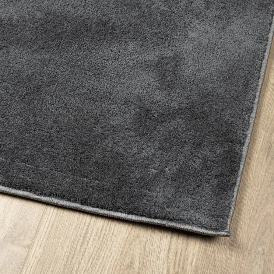 Tapis OVIEDO à poils courts anthracite 120x120 cm - 4