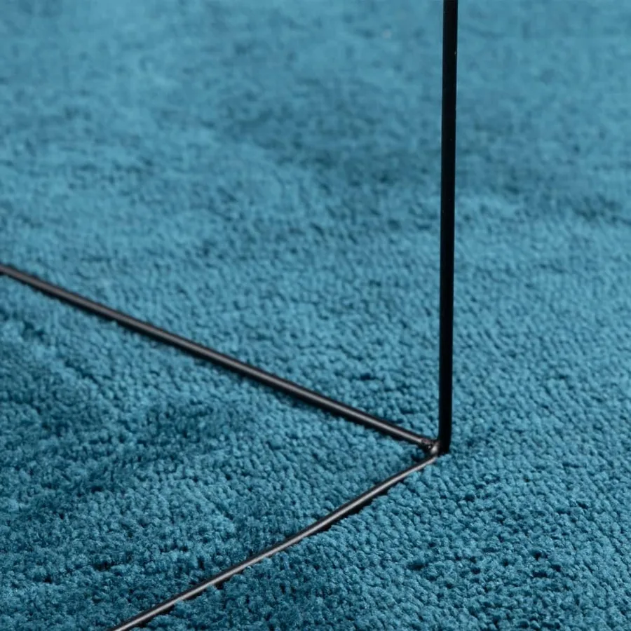 Tapis OVIEDO à poils courts turquoise Ø 120 cm - 8