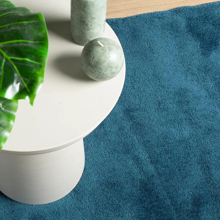 Tapis OVIEDO à poils courts turquoise 200x280 cm - 7