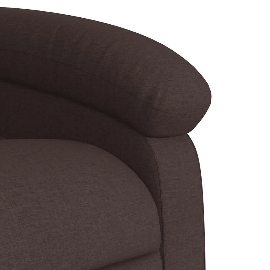 Fauteuil de massage inclinable électrique Marron foncé Tissu - 11