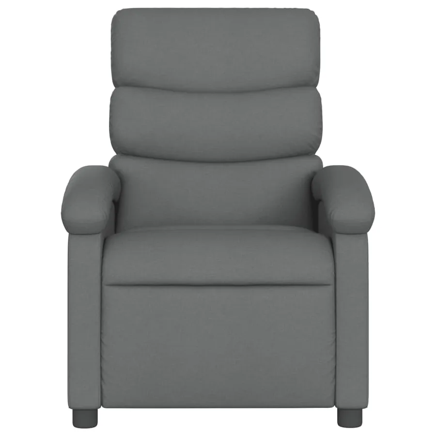 Fauteuil inclinable de massage électrique gris foncé tissu - 9
