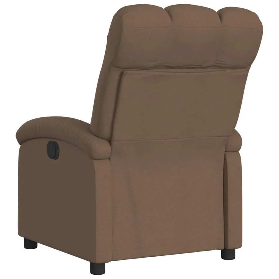 Fauteuil inclinable électrique Marron Tissu - 5