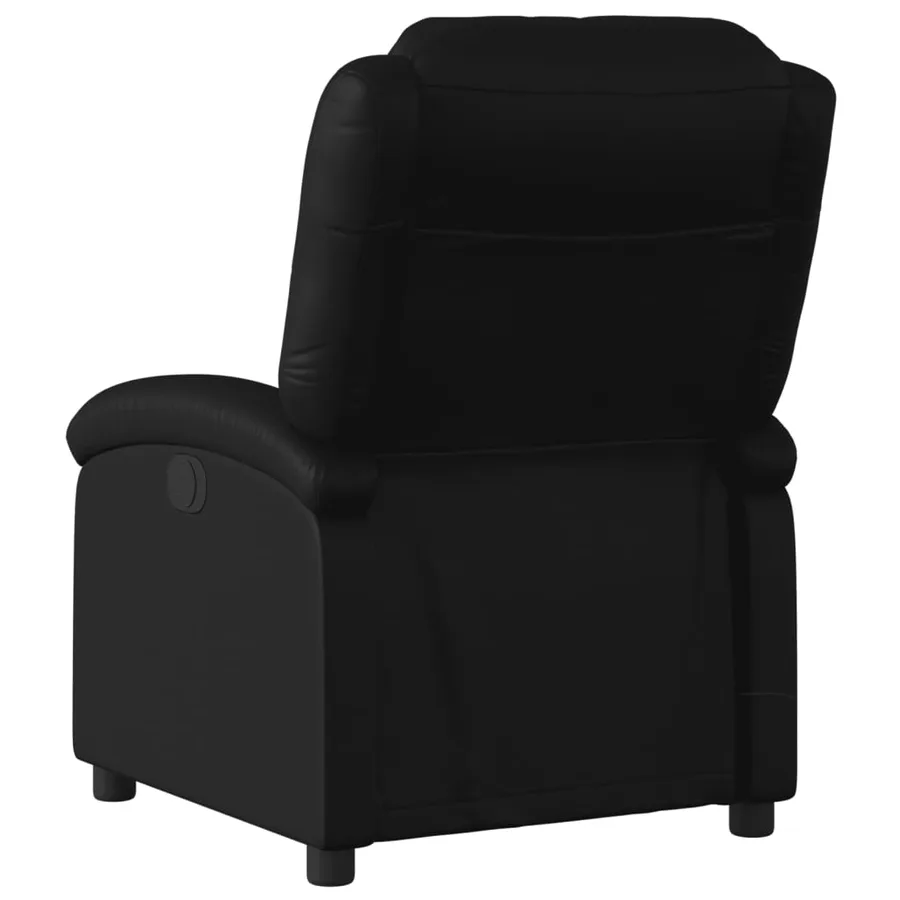 Fauteuil de massage inclinable électrique noir similicuir - 5