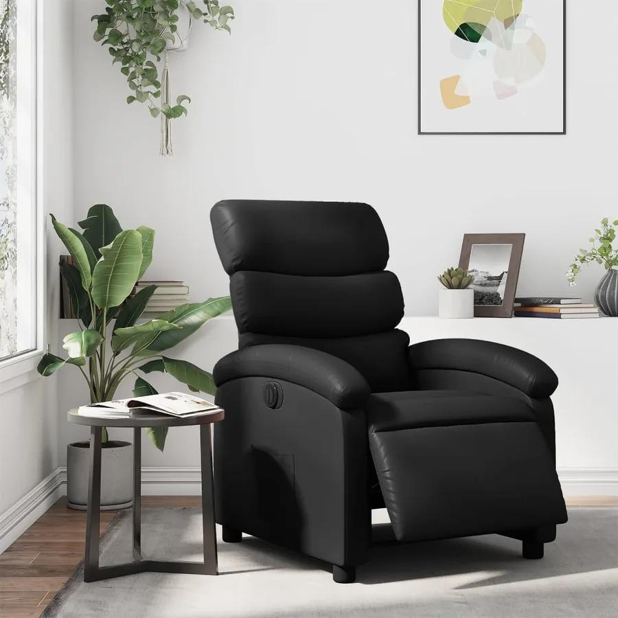 Fauteuil inclinable électrique Noir Similicuir - 15