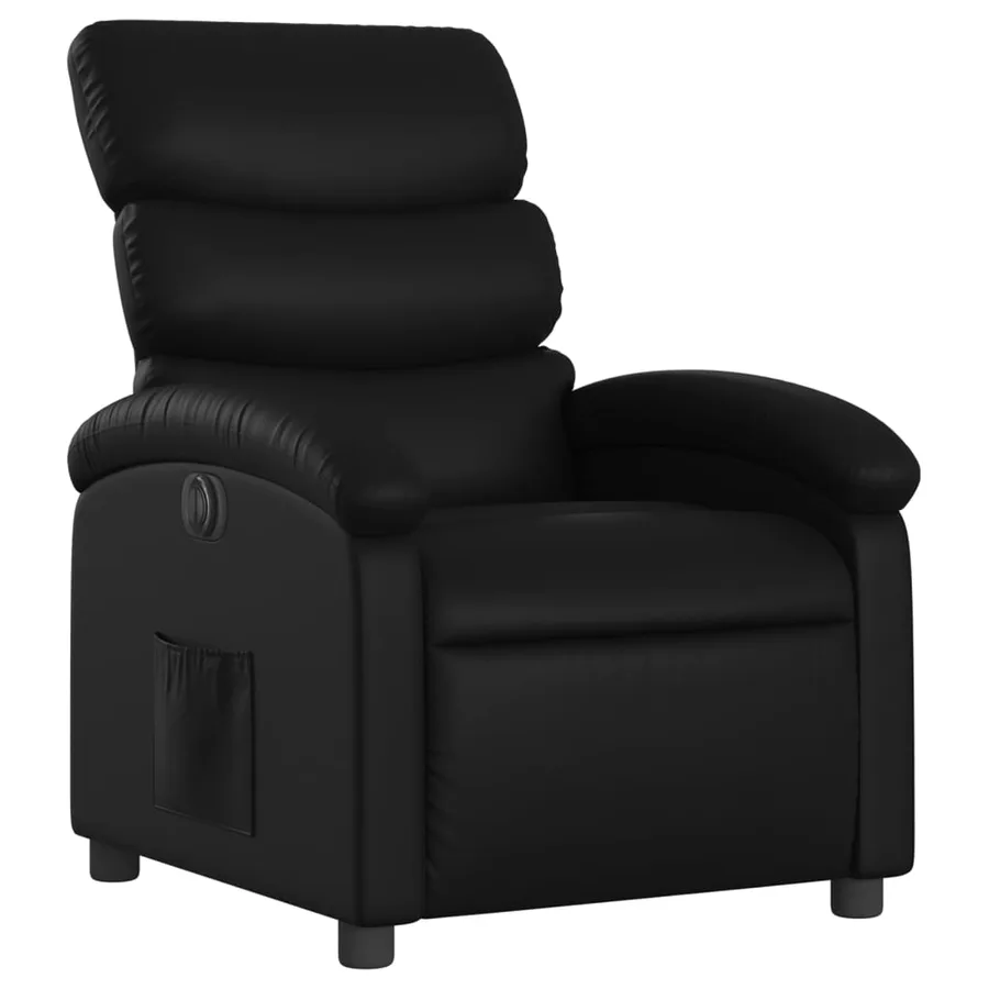 Fauteuil inclinable électrique Noir Similicuir - 4