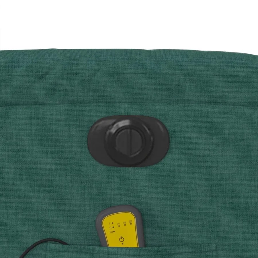Fauteuil de massage inclinable électrique Vert foncé Tissu - 12