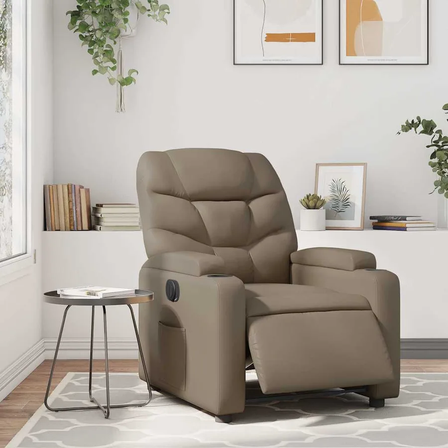 Fauteuil inclinable électrique Cappuccino Similicuir - 16