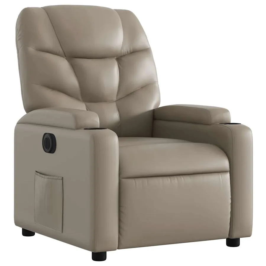 Fauteuil inclinable électrique Cappuccino Similicuir - 4