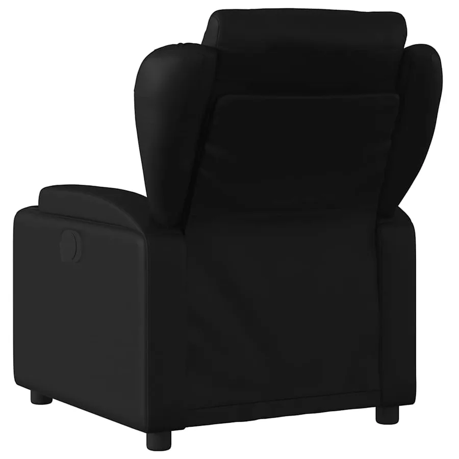 Fauteuil de massage inclinable électrique noir similicuir - 5