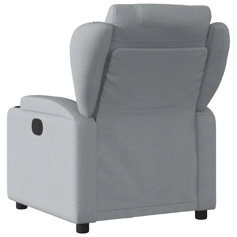 Fauteuil de massage inclinable électrique gris clair tissu - 5
