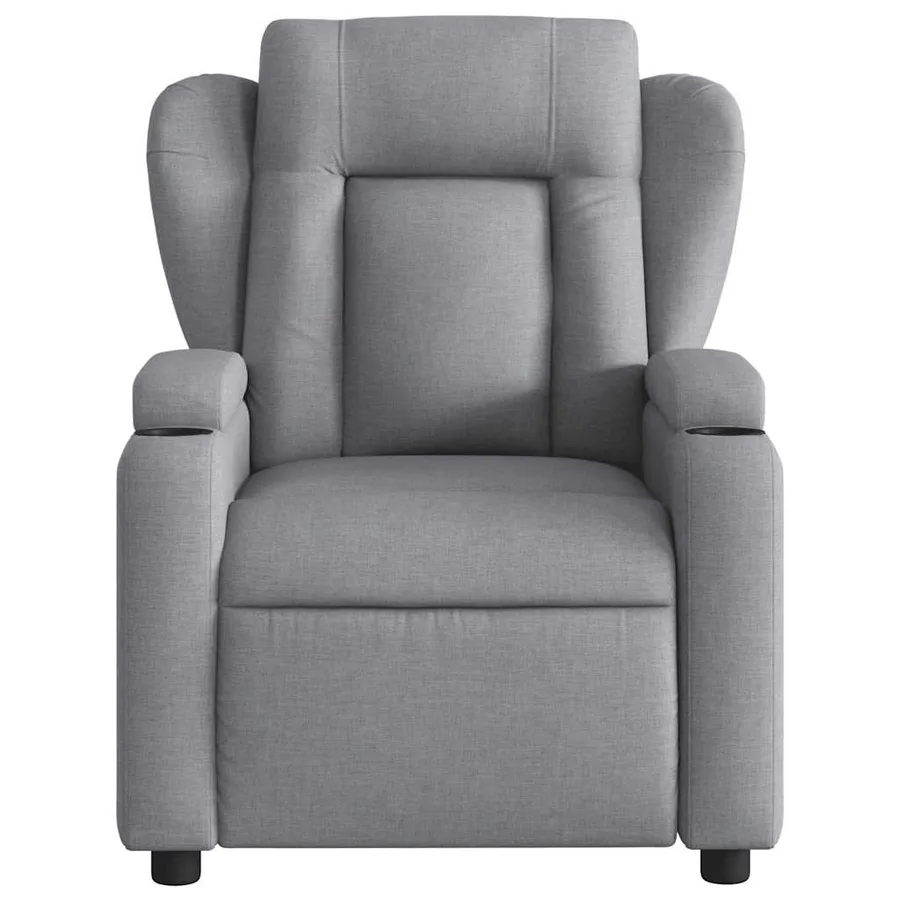 Fauteuil de massage inclinable électrique gris clair tissu - 9