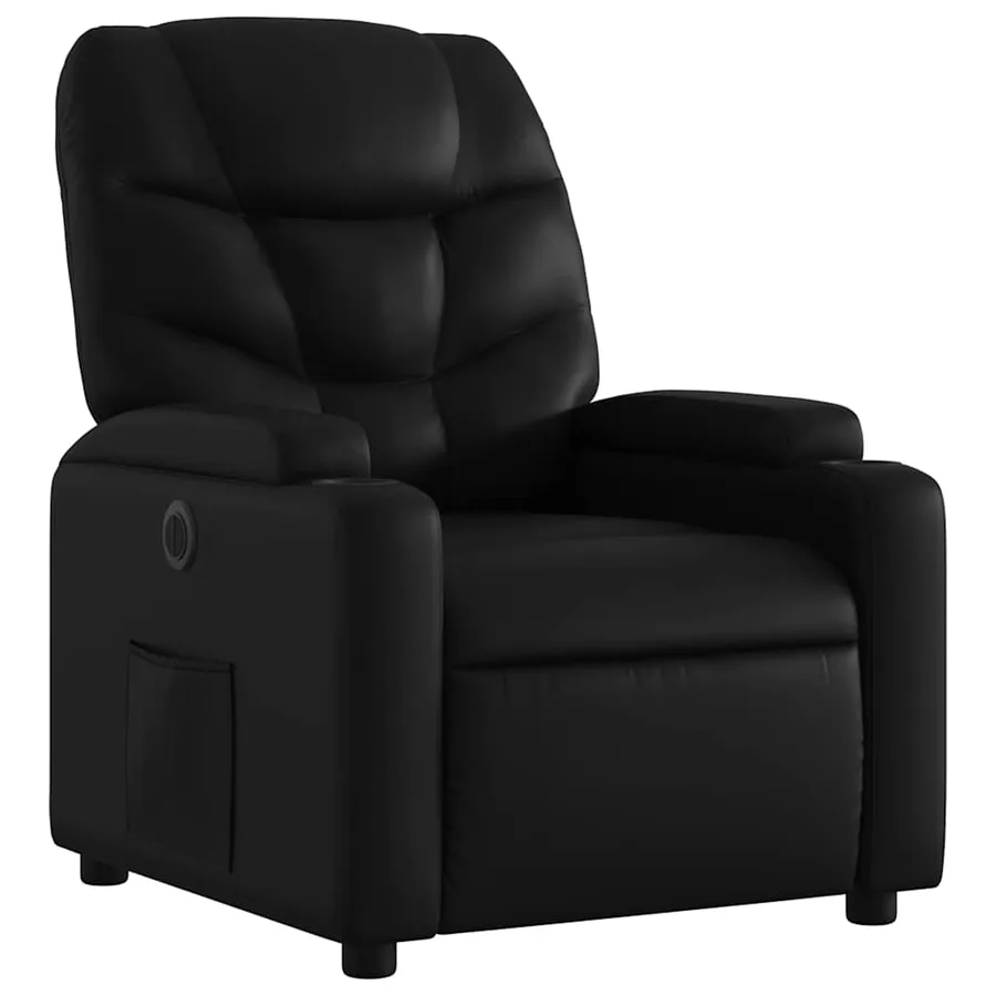 Fauteuil inclinable électrique Noir Similicuir - 4