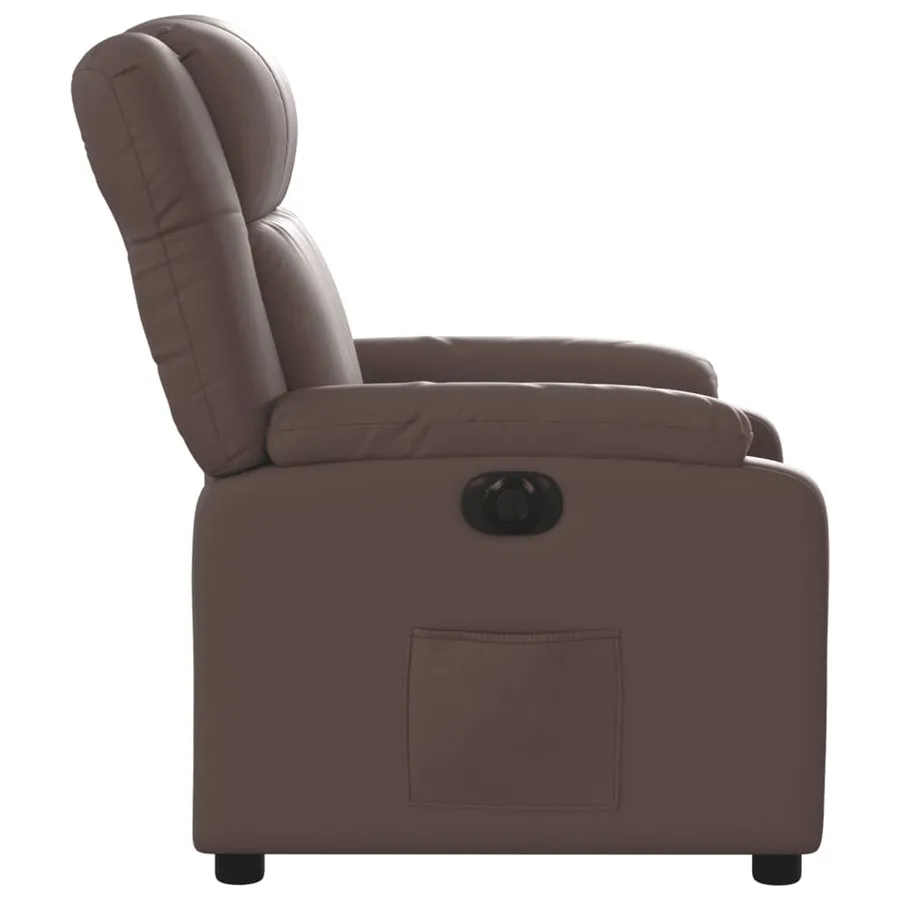 Fauteuil inclinable électrique Marron Similicuir - 10