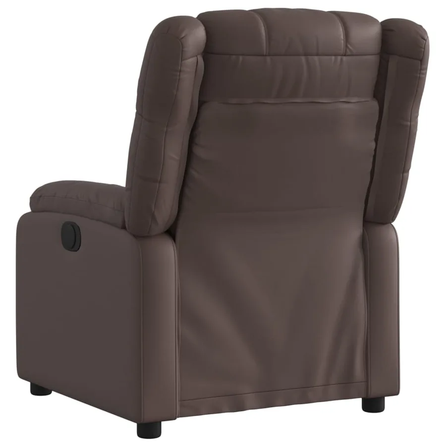 Fauteuil inclinable électrique Marron Similicuir - 5
