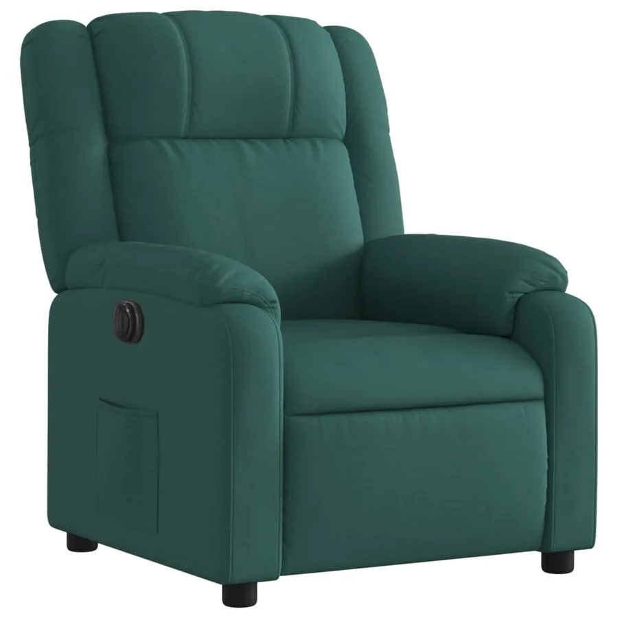 Fauteuil inclinable électrique Vert foncé Tissu - 4