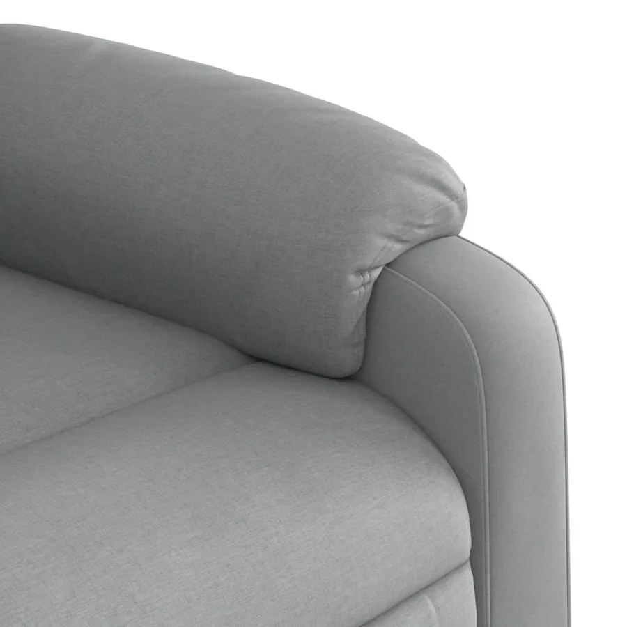 Fauteuil de massage inclinable électrique gris clair tissu - 11