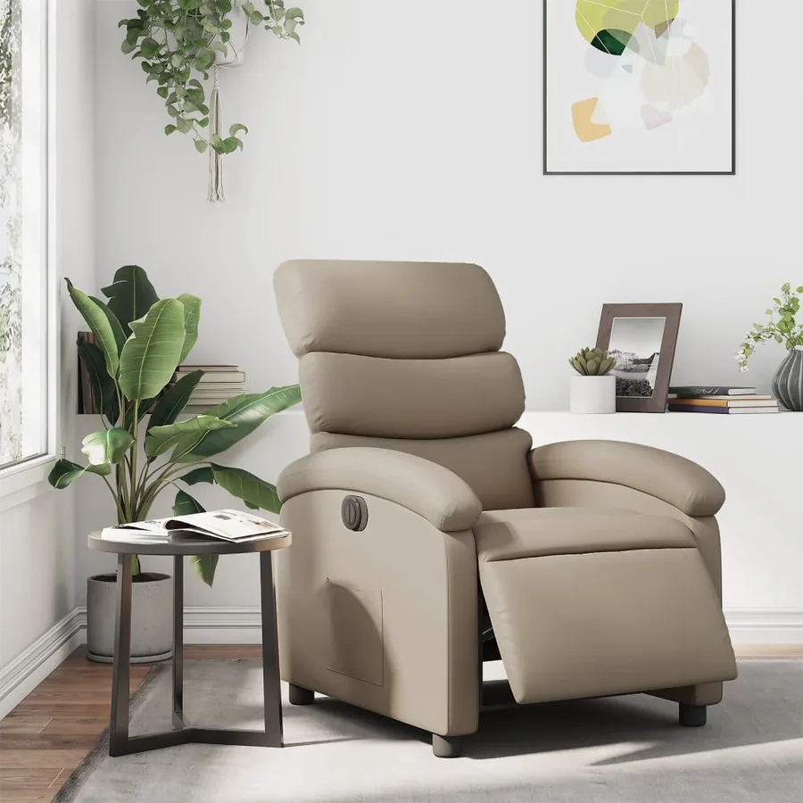 Fauteuil inclinable électrique Cappuccino Similicuir - 15