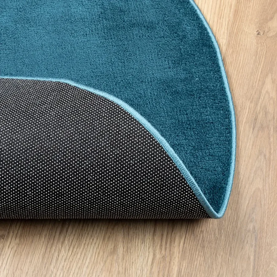 Tapis OVIEDO à poils courts turquoise Ø 200 cm - 5