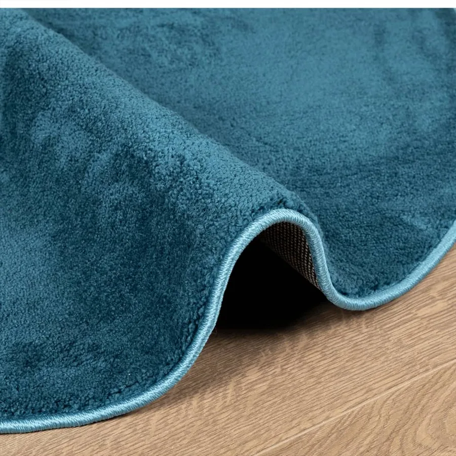 Tapis OVIEDO à poils courts turquoise Ø 200 cm - 6