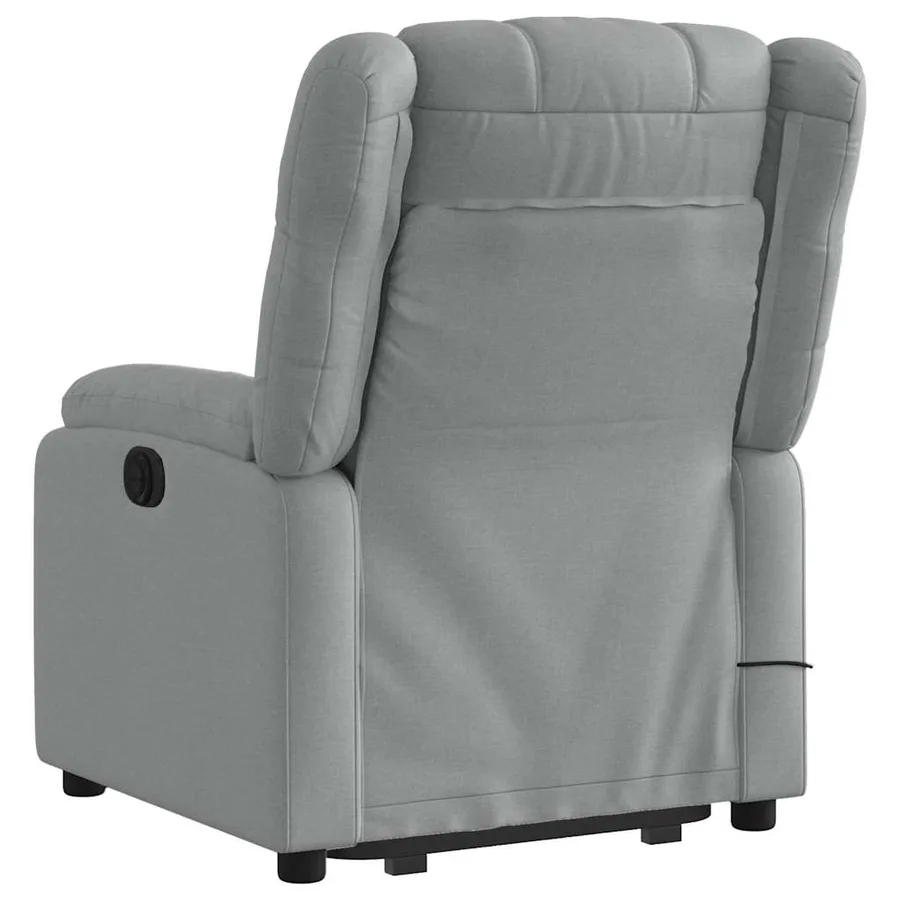 Fauteuil de massage inclinable Gris clair Tissu - 5