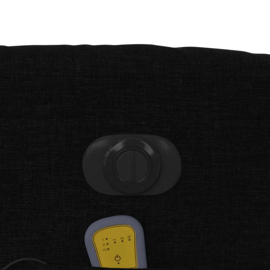 Fauteuil inclinable de massage électrique Noir Tissu - 13