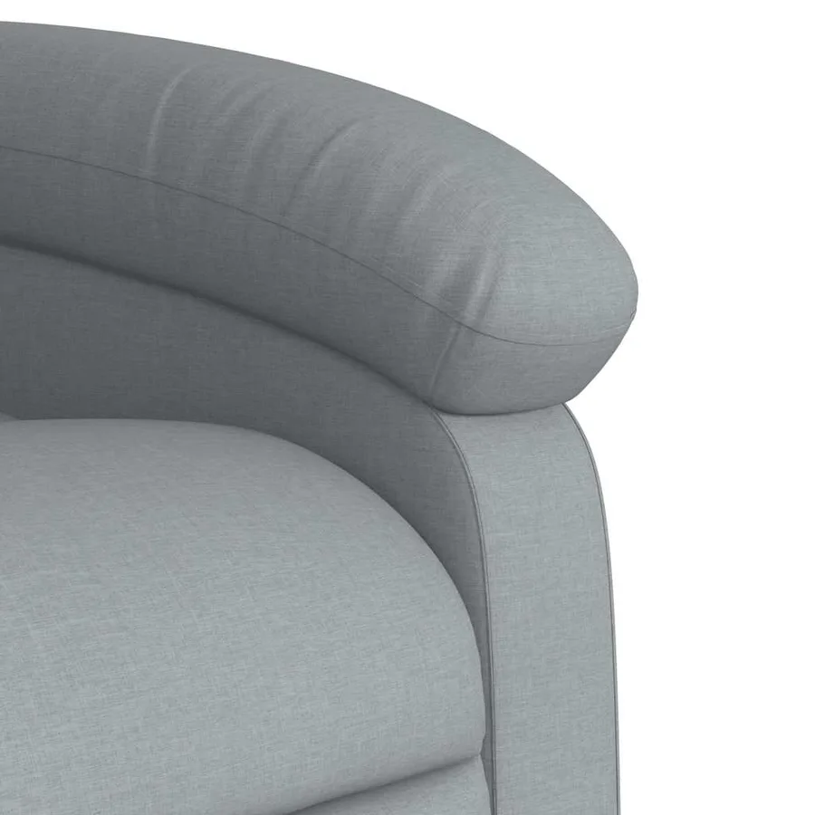 Fauteuil de massage inclinable Gris clair Tissu - 11