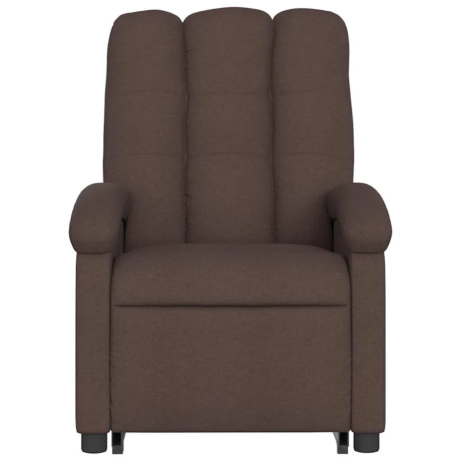 Fauteuil inclinable électrique marron foncé tissu - 9